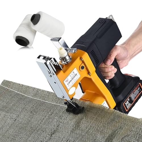 GTHTUHFD Machine À Coudre Portable 190 W 36 V avec Lame De Coupe Automatique - Machine À Coudre Rechargeable pour Sacs - 21 V/36 V, 190 W/260 W, Automatique - Idéale pour La190w-36V