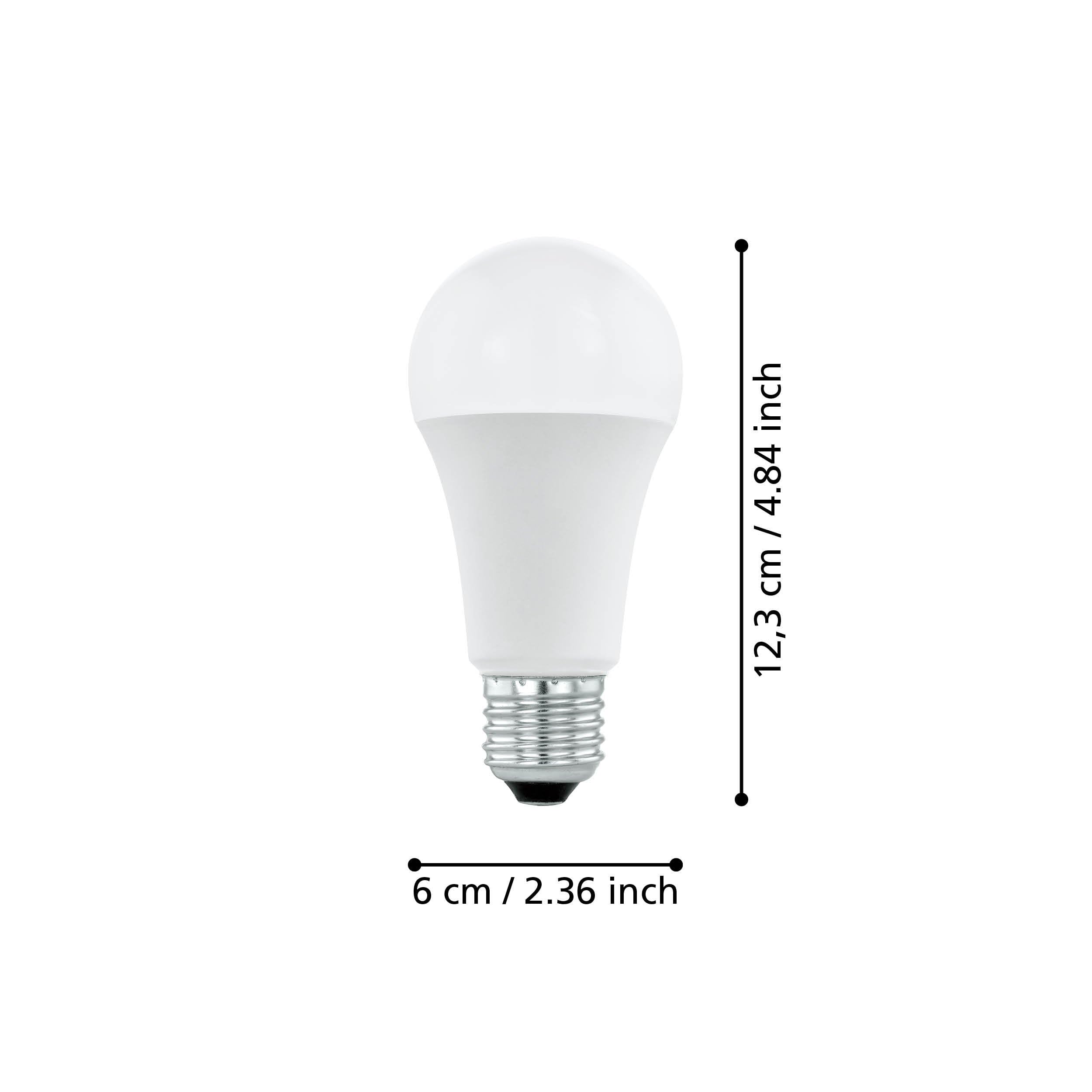 Eglo LED Light Bulb, E27 lamp, 11 watt (Equivalent to 75 watt), 1055 lumens, Warm White Glow, 3000 Kelvin, Spotlight A60 - Image 3