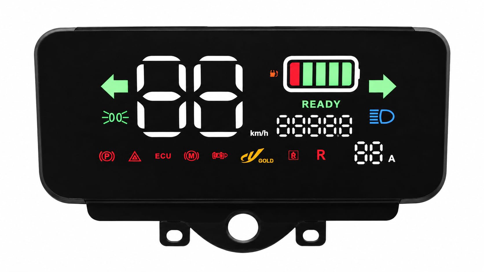 EV Scooter Digital Meter with Speed Display, Battery Indicator, Turn Signal and Warning Lights, Pack of 2-image-17