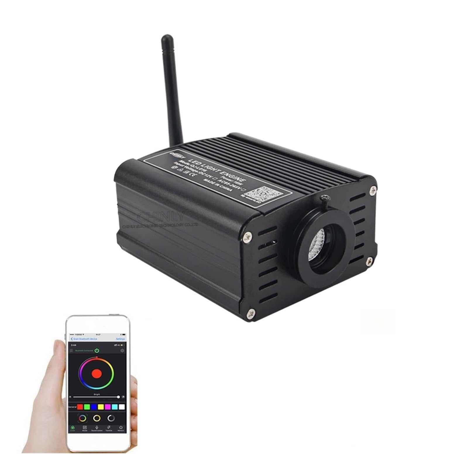 Starlight Headliner Kit, Music Control Fiber Optic Light Source Mobile APP Smart Phone RGBW 16W Engine for All Cable