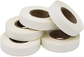 ChromaLabel 1/2 Inch White Color Coding Tape 500 Inch Roll, Case of 5