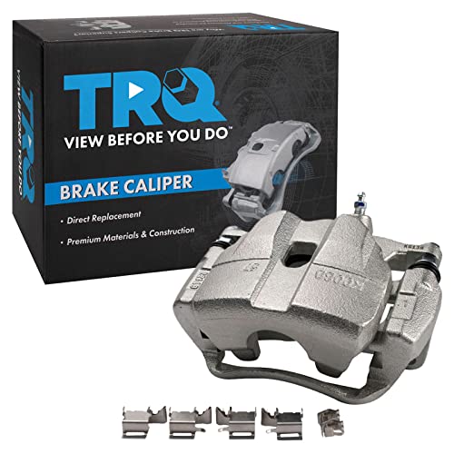 Image of TRQ Front Left Brake Caliper w /Bracket Drivers Side