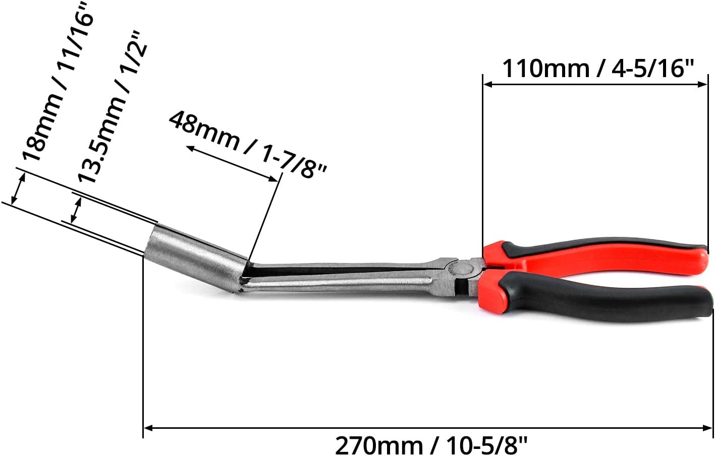 QWORK Car Spark Plug Wire Removal Pliers Tool, High Voltage Wire Clamp Spark Plug Wire Removal Pliers