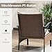 COSTWAY Rattan Gartenmöbel Set, 5-teiliges Balkonmöbel, Balkonset inkl. 2 Stühle mit Kissen, Hocker & Tisch, Terrassenmöbel, Gartengarnitur, Sitzgruppe für Garten, Balkon, Terrasse