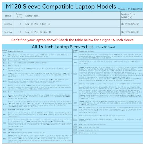 Image of Smatree M120 Hard Protective 16 inch Laptop Sleeve Case for Lenovo | Compatible for Lenovo Legion Pro 7 /7i Gen 10 (X8319)