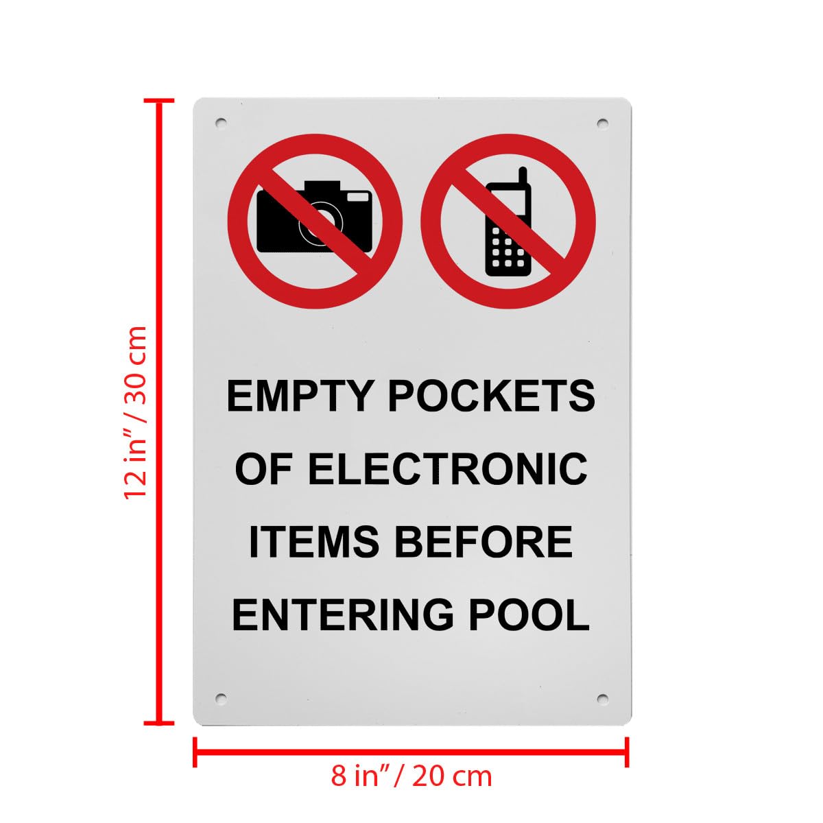 Empty Pockets Of Electronic Sign, 8.5 x 11 in