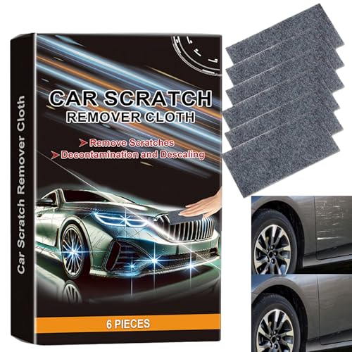 6 Pack Nano Ma/gic Cloth Scratch Remover,Nano Sparkle Cloth Car Scratch Remover Set,Nano Sparkle Cloth for Car Scratches,Car Scratch Repair Cloth,Car Paint Swirl Remover Polish & Paint Restorer