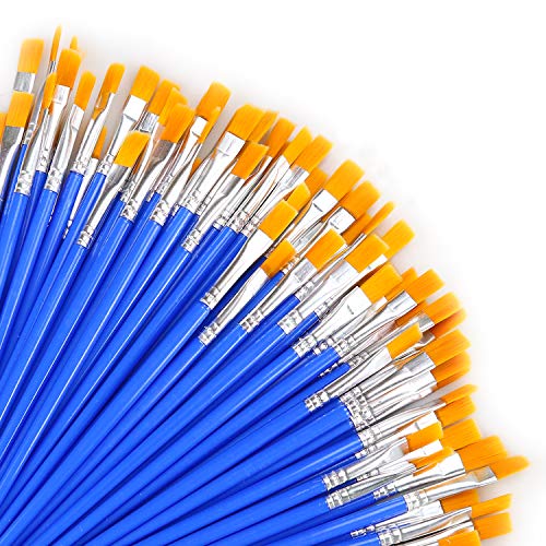 AROIC Paint Brush, 80 pcs Nylon Hair Brushes for Acrylic Oil Watercolor Artist Professional Painting Kits