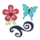Exklusives Sizzix-Produkt Sizzix Sizzlits sterben Schmetterling, Blume und Swirl Set by Karen Burniston, 3 Stück