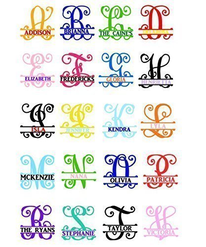Monogram Initial Name Decal Sticker for Yeti Cups, Tumblers, Laptops, Car Windows