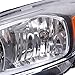 Headlights Assembly with bulbs Compatible with 2015 2016 2017 2018 Ford Focus Headlamp Replacement Chrome Housing Pair
