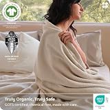 Bedsure PureWoven 100 percent organic cotton waffle luxury blanket in beige, photo 2