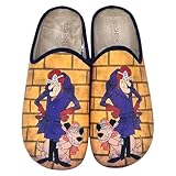 VULCA-BICHA S.L. - Zapatillas de Casa Vulca-Bicha Pierre Nodoyuna y Patán (Los Autos Locos) - Textil para: Hombre Color: Grenoble Camel Marino Perro PATAM Talla: 40