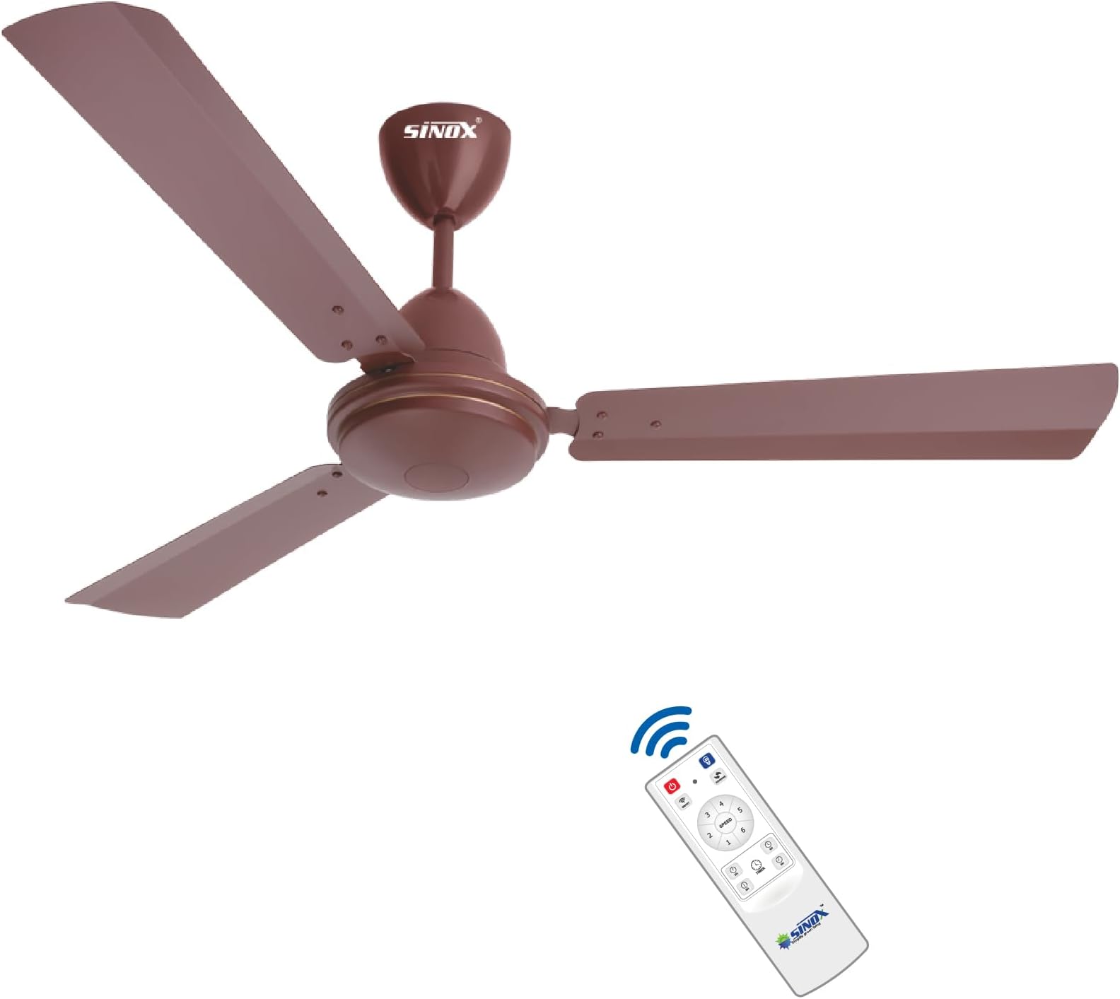 SINOX 12V Dc Bldc Ceiling Fan 32 Watt With Remote Control (Mett Brown, 1200 Mm)