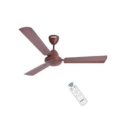 SINOX 12V DC BLDC Ceiling Fan 32 Watt with Remote Control (METT Brown) 1200 millimeters