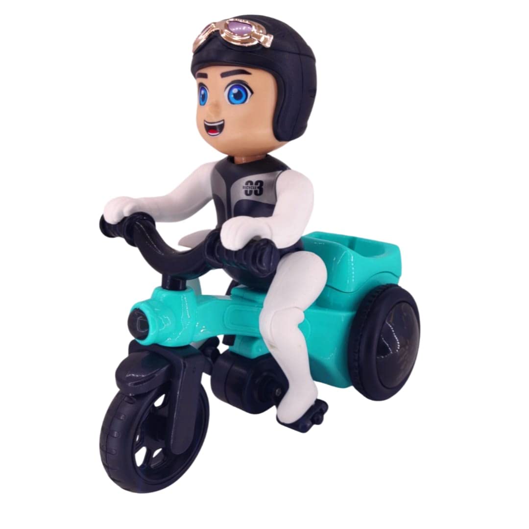 SHRI SAI TRADERS 360 Degree Rotating, Head Swing & Spot Stunt Tricycle Motorcycle, Bump & Go Toy with Sound & Flashing Light for Kids/Boys/Girls (B08YFFGMX9) Amazon Price History, Amazon Price Tracker