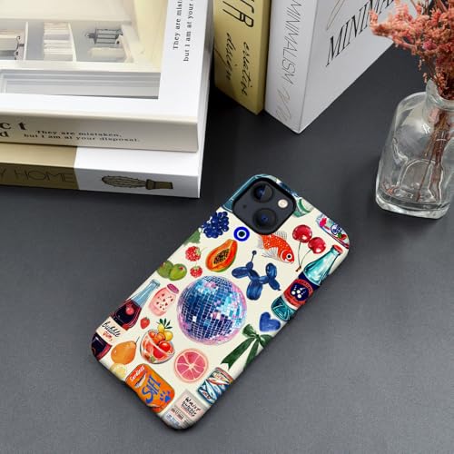 kiritfox Case Compatible with iPhone 15,Hybrid 2-Layer Hard Shell,Shockproof Soft for Girl Women,European Fruit Bow Collage by kiritfox - Used condition - Image 6