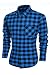 Coofandy Casual Plaid Long Sleeve Shirt Fashion T-shirts