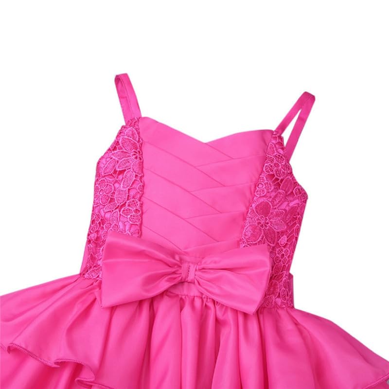 Image of Ripening Baby Girls Stylish Princess Dresses Satin Pretty Birthday Kids Frock