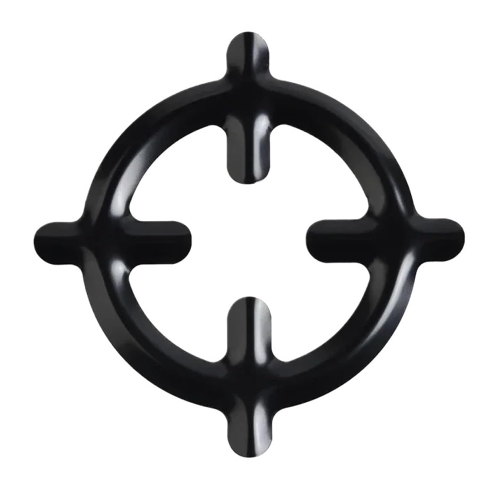 Zovloer One Color Gas Stove Protector Stand For Moka Pot, Coffee Pot Heating Rack, 16X12.5cm Black Iron