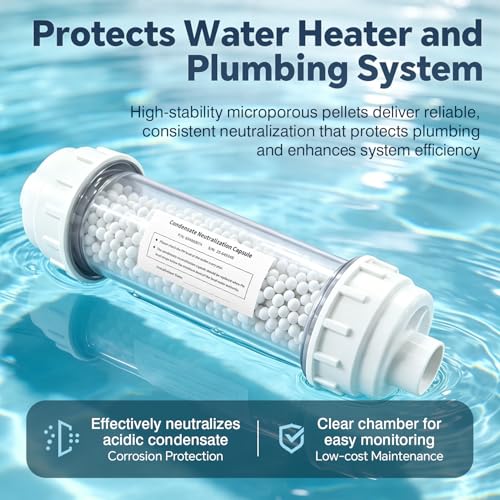 Kit Neutralizador de Condensados 804000074 Compatible con Calentadores de Agua Instantáneos y Calderas Rinnai, Sistema Neutralizador de Condensados Ácidos con Ventana Transparente para Prevenir la Corrosión de Tuberías, Reemplaza al Original 804000074 miniatura 5