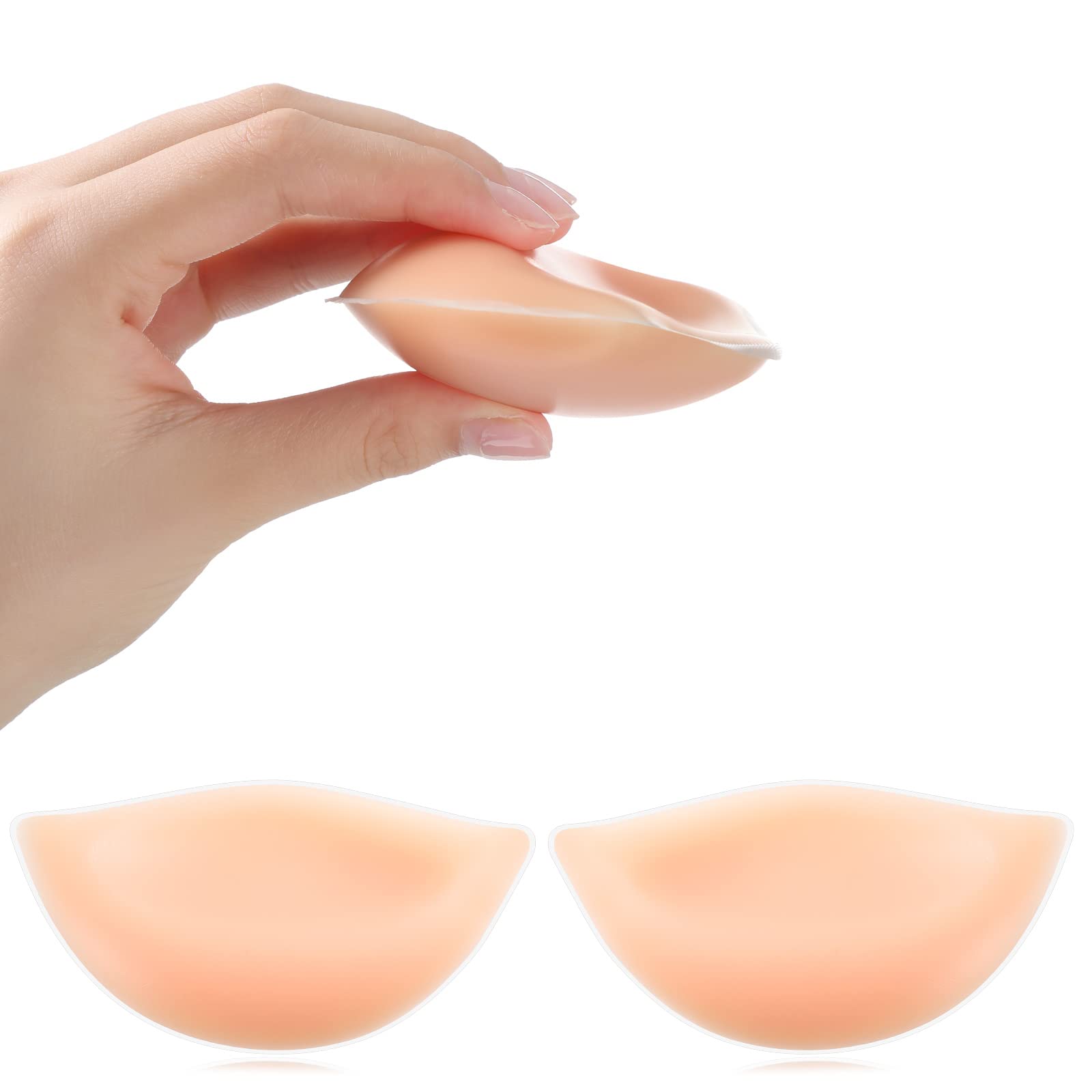 NeerSilicone Bra Inserts, Silicone Breast Enhancers Chicken Fillet Bra Push up Pads Soft Inserts Women Bra Molding Booster Pads for Swimwear Daily Bikini