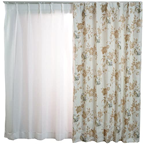 スミノエ(Suminoe) セミオーダーカーテン ベージュ 幅165cm ×丈205cm ディズニー プー ストーリー 遮光1級 M1111