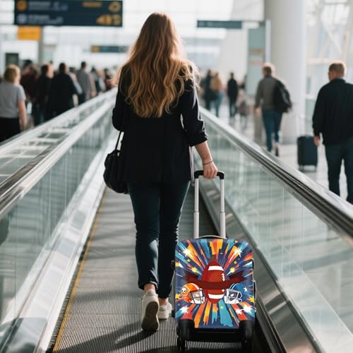 Image of WUJIAONIAO Travel Luggage Cover Baggage Suitcase Cover Protector Skins 18-32 Inch, Rugby, S (for 18--20 inch luggage), Fashion
