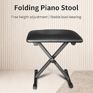 CHOYUE Banc de Piano Banc de Clavier Style X Hauteur Réglable, Siège de Chaise de Tabouret de Clavier Rembourré pour Claviers Électroniques et Pianos Numériques Noir - Les Beatles, Paul McCartney, John Lennon, RIngo Starr, George Harrison CHOYUE Banc de Piano Banc de Clavier Style X Hauteur Réglable, Siège de Chaise de Tabouret de Clavier Rembourré pour Claviers Électroniques et Pianos Numériques Noir – Image 5