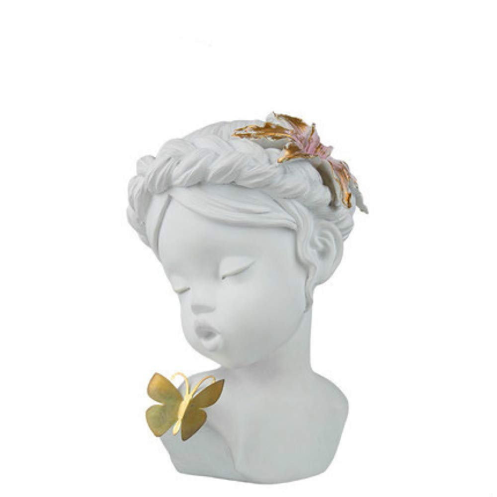 Décoration d'intérieur Statue de Bureau : Figurine d'Ange Mignon Peinte à la Main