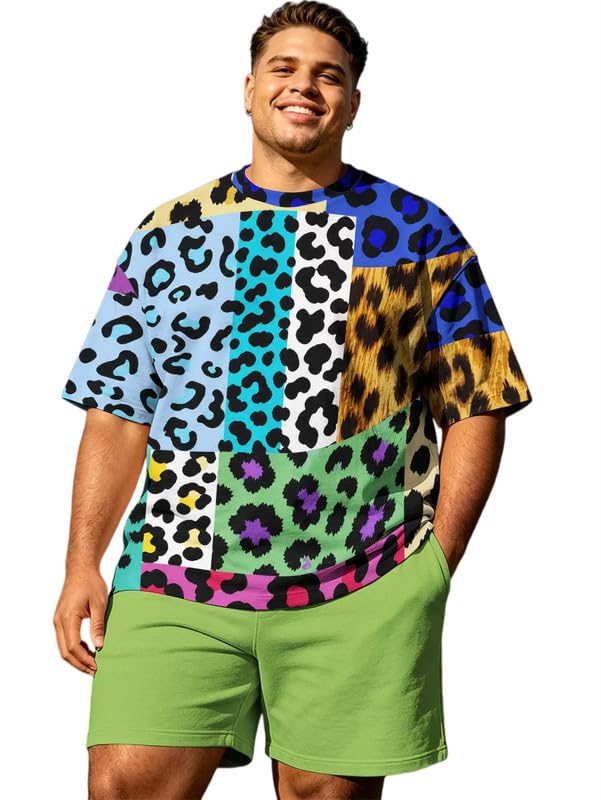 Conjunto de 2 piezas para hombre estilo traje casual de verano con motivos musicales 1
