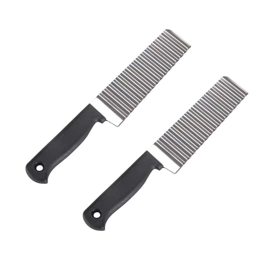 YANCI® Potato Cutter Stainless Steel Crinkle Cutter Potato Chips Cutter - Wave Blade Cutter, Fries Slicer Potato Cutter for Chips, Vegetable, Carrot, Onion, Cucumber, Pack of 2 (B0972P69P3) Amazon Price History, Amazon Price Tracker