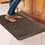 Picture of WISELIFE Kitchen Mat Cushioned Anti Fatigue Floor Mat,17.3"x28", Thick Non Slip Waterproof Kitchen Rugs and Mats,Heavy Duty Foam Standing Mat for Kitchen,Floor,Home,Desk,Sink, Brown