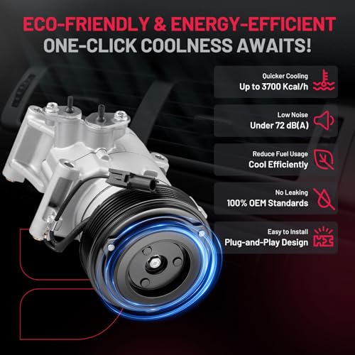 BDFHYK 198384 Air Conditioning A/C Compressor with Clutch Compatible with Mazda CX-5 2013-2016, CX-5 2014-2020, 3 2014-2018, 3 Sport 2014-2018, L4 2.0L 2.5L