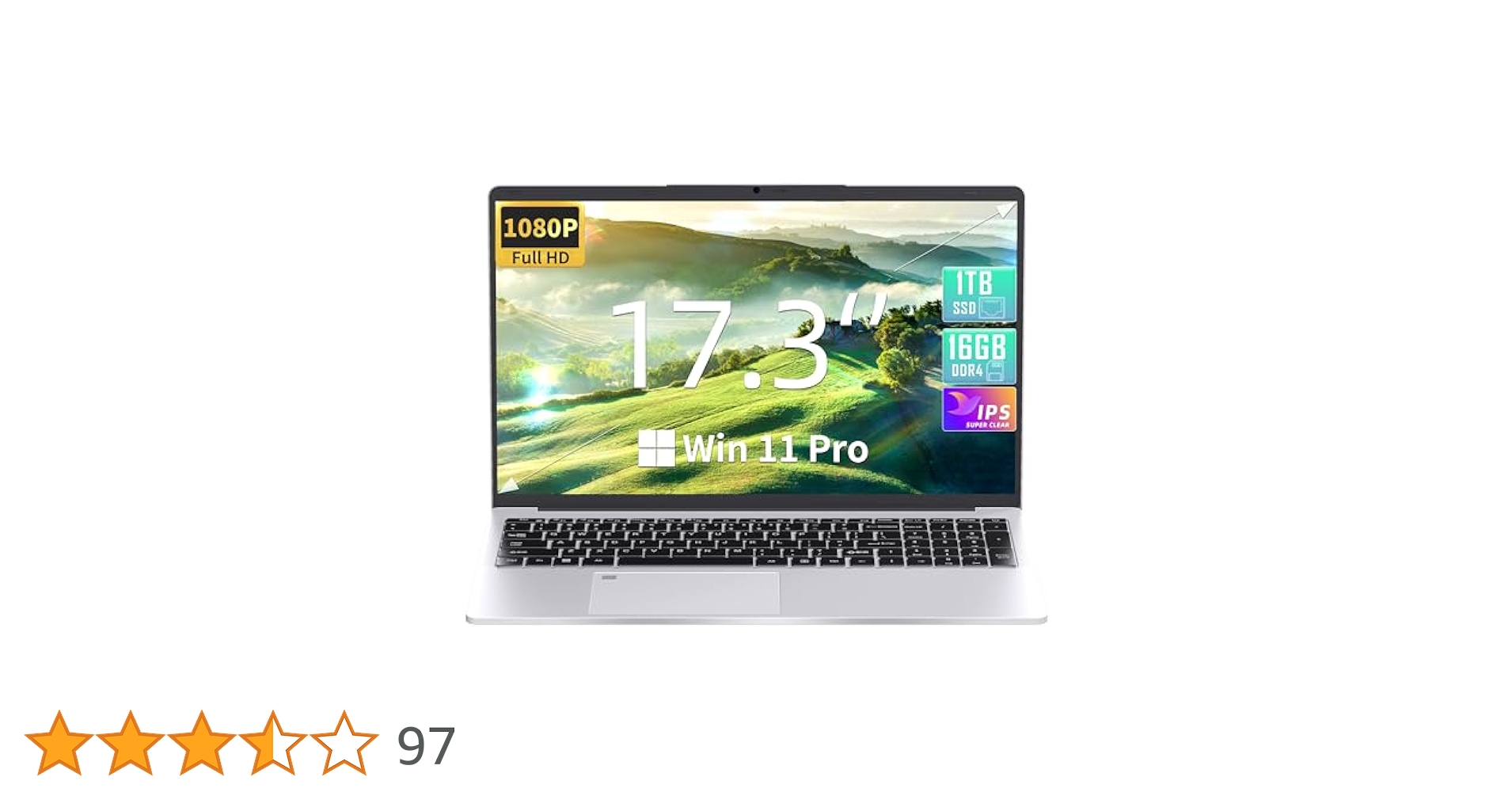 Amazon.co.jp: 17.3 インチ 1080P IPS 大画面ノートパソコン