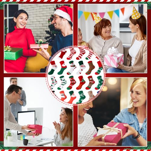 Suhine 48 Pairs Christmas Fuzzy Socks Colorful Cozy Fluffy Christmas Socks Holiday Winter Warm Soft Slipper Socks Women Kids4