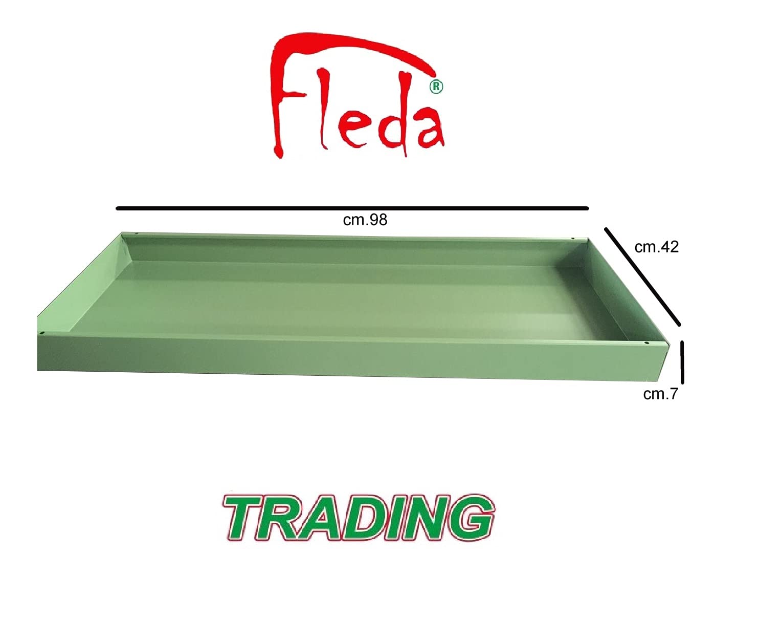 Fleda TRADING Armadio per fitofarmaci in metallo Verde 100x45x200h per aziende agricole, Magazzino