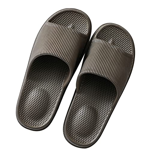 QINGXun Pantofole Donna Pannelli Interni di Fondo Spessi for Donne, Donna Sandali Estate, Massaggio con Le Pantofole di Acupressione, Regali for Uomini E Donne (Color : Brown, Size : EUR 40-41)