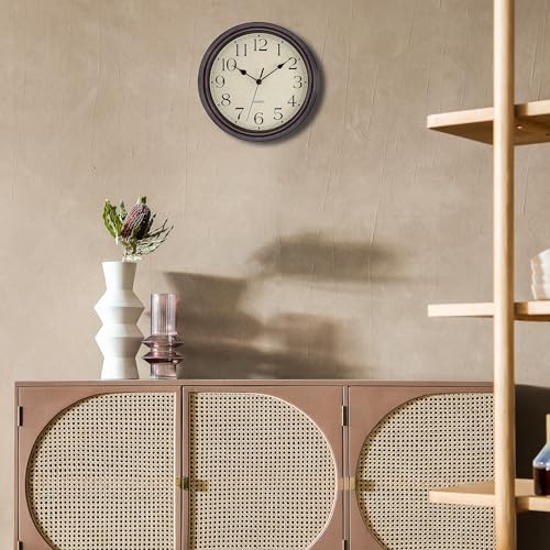 Foxtop FTQQ Retro Silent Non-Ticking Round Classic Clock Quartz Decorative Battery Operated Wall Clock thumb #7