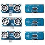 6Pcs HC-SR04 Ultrasonic Sensor, Wide Voltage 3-5.5V, Precise Distance Measurement Module for Arduino Projects, Industrial Grade Reliability