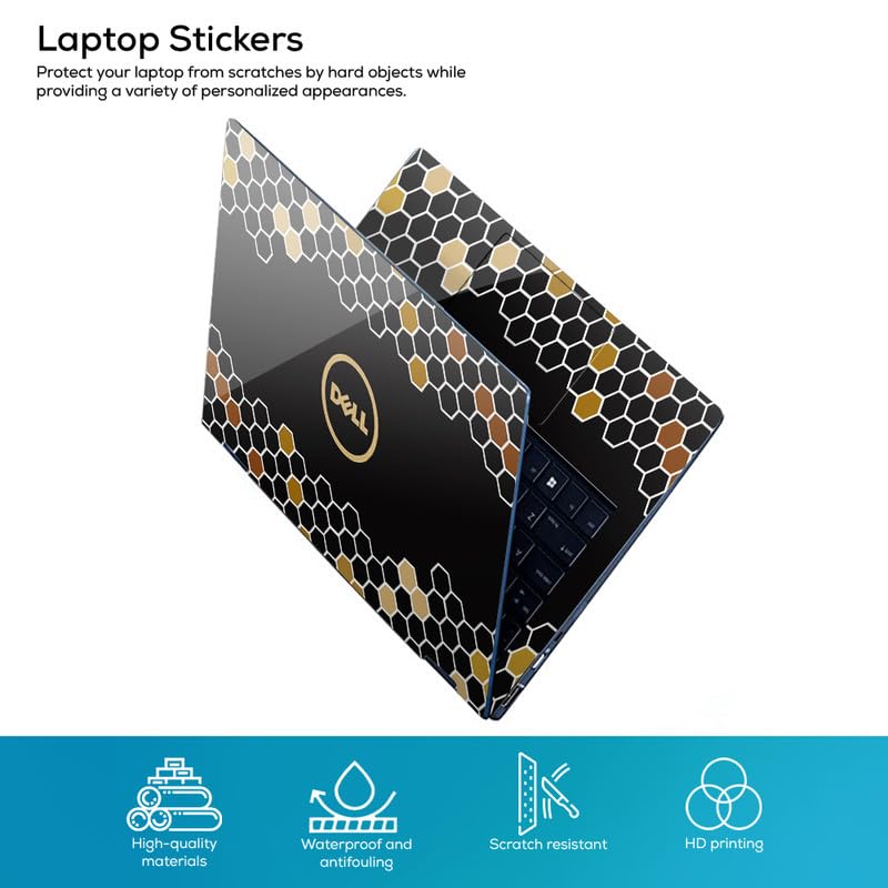 Image of Galaxsia DSGN 300 Full Body Laptop Skin Bubble-Free| Laminated & Removable | HD Quality Sticker for Laptops Upto 15.6 Inches Compatible with DELL