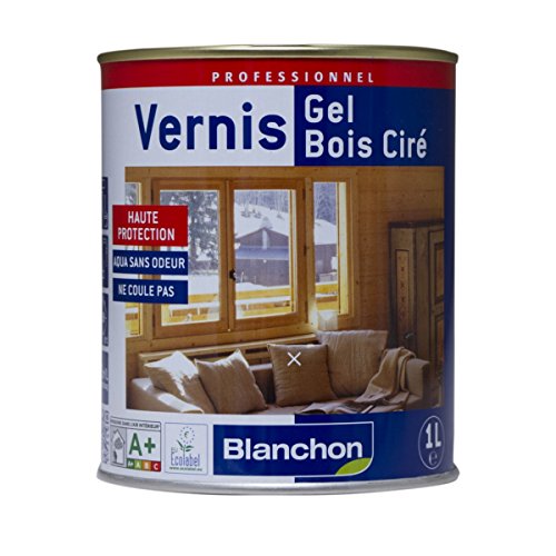 Vernis gel bois ciré - incolore - 1 litre - Blanchon Cover