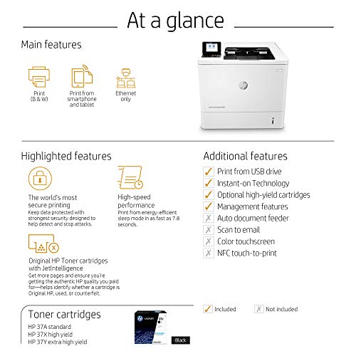 HP LaserJet Enterprise M608n Monochrome Printer with built-in Ethernet (K0Q17A), Light Gray - Thumbnail 2