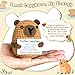Mini Positive Capybara Boss Day Gifts for Women Men Halloween Birthday Gifts for Kid Teen Boy Girl Christmas White Elephant Gift for Brother Friend Emotional Self Care Support Gift Cute Crochet Animal