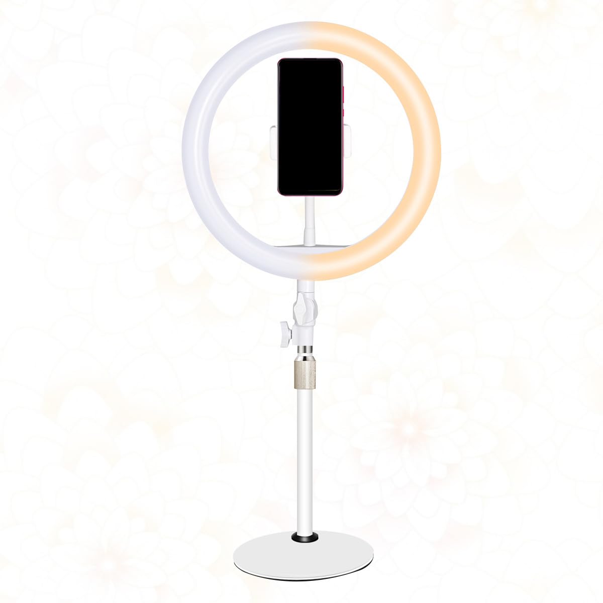 Vaguelly Lampada LED per Selfie 10 Pollici Supporto Telescopico, Luce di Riempimento Dimmerabile Usb, Controllo Cavo e Braccio Regolabile a 180°, per Video, Trucco e Streaming Live