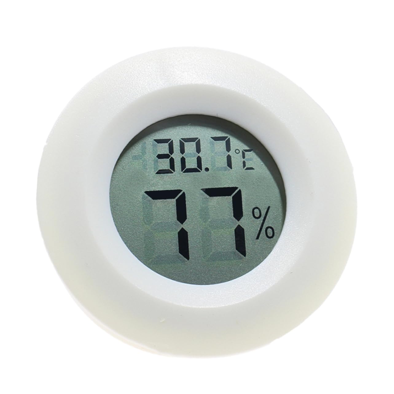 DOITOOL Digital Temperature and Humidity Round Indoor Thermometer Hygrometer for Home Office Warehouse Celsius Display Lightweight Wall Mountable
