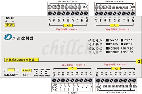 Anncus 24 Way AI Analog Quantity Acquisition 8 Road DI Digital Quantity Input Industrial Ethernet IO Module TCP Modbus