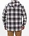 ZENTHACE Mens Long Sleeve Flannel with Hood Snap Button Down Hooded Flannel Shirt Jacket with Hoodie Coffee White S