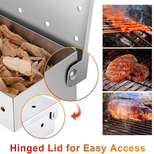 Miniatura 6 de Caja Para Ahumar, Caja De Ahumar Para Barbacoa De Gas, Barbacoa De Acero Inoxidable, Caja Para Ahumadores, Barbacoas De Carbón Y Gas