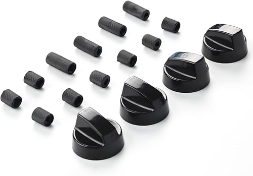 Miniatura 6 de Seentech Paquete de 4 perillas de control de repuesto con 12 adaptadores para horno, estufa y estufa, versátil y amplia aplicación para varios